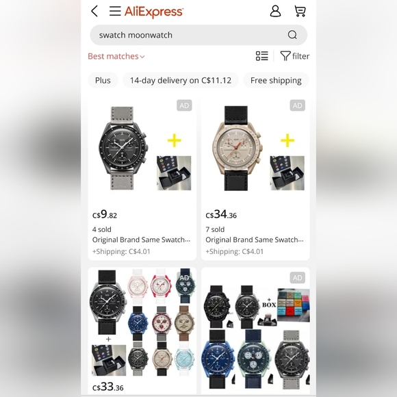 COPY - Swatch Omega Moonswatch Mission to Neptune the Moon Mercury Watch etc - Picture 11 of 14